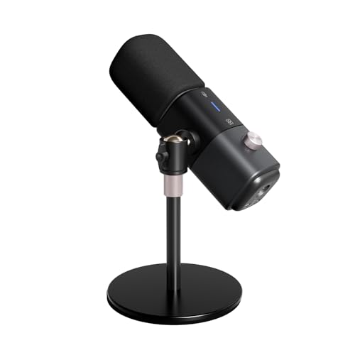 NearStream USB/XLR Dynamisches Mikrofon PC,Podcast Mikrofon für Streaming Gaming Studio,Plug-Play,EIN-klick-Stummschaltung,Lautstärkenanpassung(AM15X) von NearStream