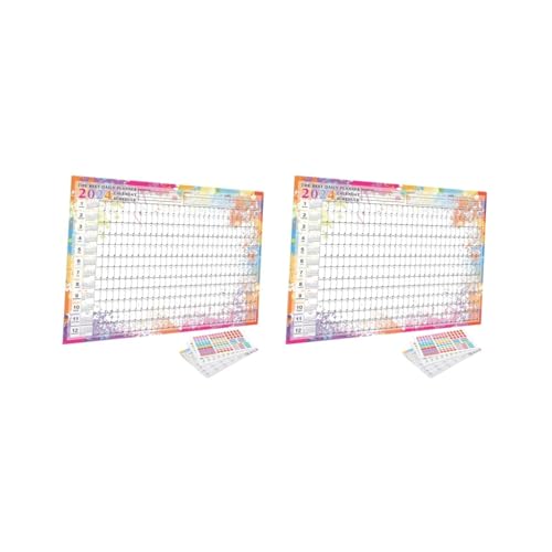 2 Set Wandkalender 2024 Jahreskalender Planer für Klassenzimmer Hausaufgaben Stil B 2 Set Wandkalender 2024 Jahreskalender Planer für Klassenzimmer Hausaufgaben Stil B von NeaxgeandX
