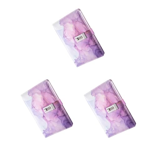 NeaxgeandX 3 set of Diary with Lock Personal A5 PU Leather Journal Notebook Locking Journal Boys Violet, Purple, 22x15x3 cm NeaxgeandX 3 set of Diary with Lock Personal A5 PU Leather Journal Notebook Locking Journal Boys Violet, Purple, 22x15x3 cm von NeaxgeandX