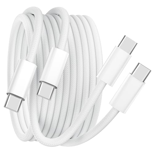 USB C Kabel 100W [2 Stück 1.8M] iPhone15 Ladekabel USB C auf USB C Nylon Geflochten USB-C Ladekabel Für Apple iPhone15/15 Pro/15 Pro Max/iPad Pro 12.9/11/10.9 inch 5/4/Macbook/Samsung/Huawei usw von Nebite