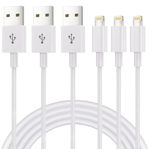 iPhone Ladekabel Lightning Kabel 3Pack1.8M iPhone Original Kabel [MFi Certified] iPhone Kabel Anwendbar auf Apple i Phone 14 Pro/14/13 Pro/13/12 Pro Max/11/XS/XR/8/6P und Mehr(Weiß) von Nebite