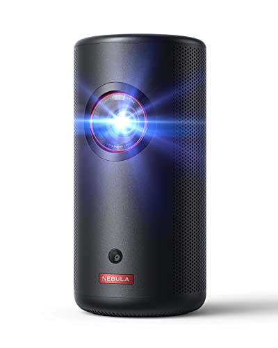 Nebula Anker Capsule 3 Laser 1080p, Smart, WLAN, Mini Beamer, Black, Portable Beamer, Dolby Digital, Laser Projektor, Autofokus, 120-Zoll Bild, 2,5 Stunden Wiedergabe (Generalüberholt) von Nebula