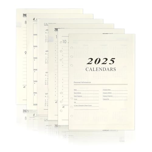 2025 Wochenplaner Einlage A5 6 Löcher, 176 Seiten Kalendereinlage 2025 A5, January 2025 – Dezember 2025, 139x206mm Nachfüllpapier für Planer, Tagebücher, DIY-Projekte 2025 Wochenplaner Einlage A5 6 Löcher, 176 Seiten Kalendereinlage 2025 A5, January 2025 – Dezember 2025, 139x206mm Nachfüllpapier für Planer, Tagebücher, DIY-Projekte von Necdeol