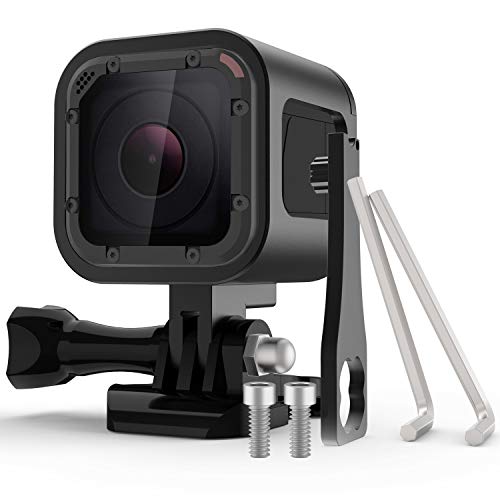 Nechkitter Aluminiumrahmengehäuse für GoPro Hero 5 Session/4 Session/Hero Session, CNC-Aluminiumlegierung, solide Schutzhülle mit Schraubenschlüssel, Schwarz von Nechkitter
