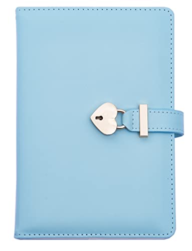 NectaRoy A5 Cute Lockable Journal with Heart-Shaped Lock & Key, Secret Notebook Travel Diary, PU Leather Writing Notepad, Padlock Personal Sketchbook Birthday Gift, 220x150mm NectaRoy A5 Cute Lockable Journal with Heart-Shaped Lock & Key, Secret Notebook Travel Diary, PU Leather Writing Notepad, Padlock Personal Sketchbook Birthday Gift, 220x150mm von NectaRoy