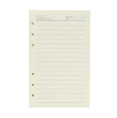 NectaRoy Refillable Filler Paper, 6 Ring A6 Binder Refills Paper, Lined Journal Notebook Paper, Ruled Personal Paper for Loose Leaf Binder Scrapbooks Journals Painting Diary, 110 Sheets, 171x107mm von NectaRoy