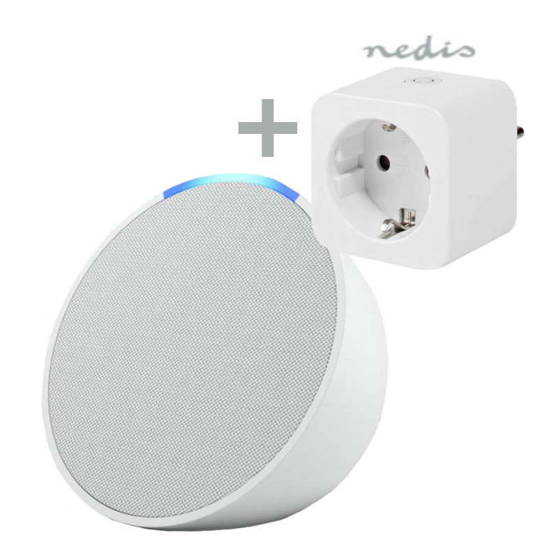 Bundle Amazon Echo Pop weiß + Nedis Smart Plug Kompakter und smarter Bluetooth-Lautsprecher + Smartlife Smart Stecker, WLAN, Leistungsmesser, 3680 W, Bundle Amazon Echo Pop weiß + Nedis Smart Plug Kompakter und smarter Bluetooth-Lautsprecher + Smartlife Smart Stecker, WLAN, Leistungsmesser, 3680 W, von Nedis