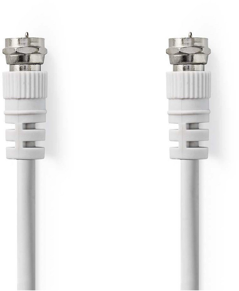 CSGP41000WT100 Antennenkabel (10m) weiß F-Stecker>F-Stecker von Nedis