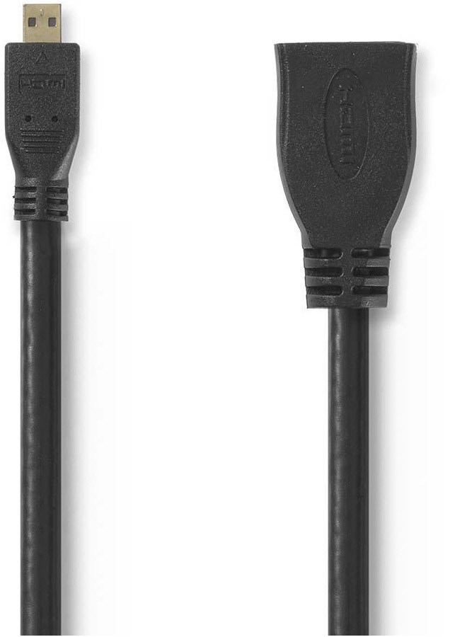 CVGP34790BK02 Micro HDMI (0,2m) High Speed mit Ethernet schwarz von Nedis