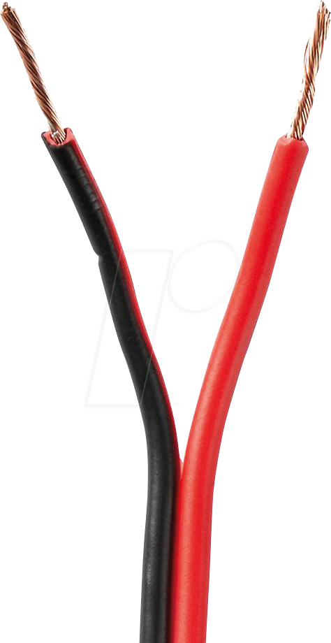 N CAGW0750BK1000 - Lautsprecherkabel 2x0,75mm² , 100 m rot/schwarz CCA von Nedis