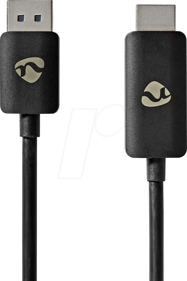 N CCGB37108BK18 - DP 1.4 auf HDMI A Stecker, 8K/30Hz, 1,8 m von Nedis