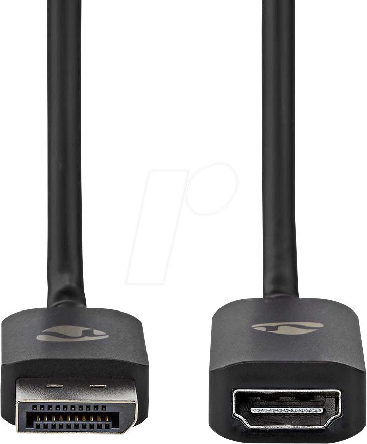 N CCGP37108BK02 - DisplayPort Adapter, DP Stecker auf HDMI Buchse von Nedis