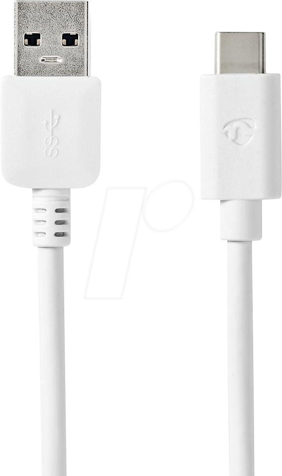 N CCGW61600WT20 - USB 5 Gb/s Kabel, A-Stecker > C-Stecker, 2m, Weiß von Nedis