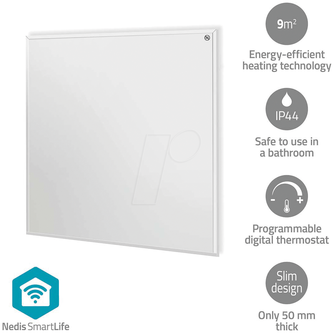 N HTIP350WTW - WLAN Infrarot Heizung, 350 W von Nedis