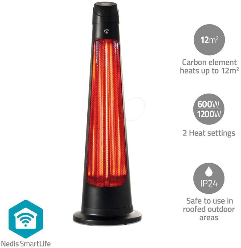 N HTPA21BKW - WLAN Terrassenheizer, 1200 W von Nedis