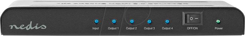 N VSPL3474AT - HDMI™-Splitter, 1 -> 4, 4K2K bei 60 fps/HDCP2.2 von Nedis