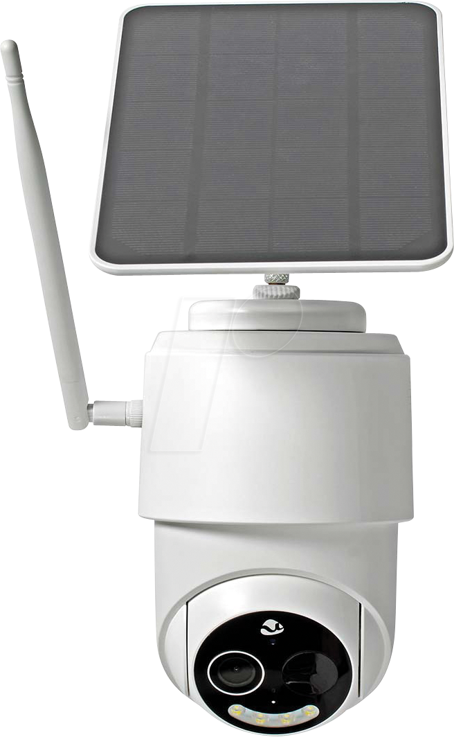 N WIFICBO50WT - Überwachungskamera, IP, WLAN, außen, inkl. Solarpanel von Nedis