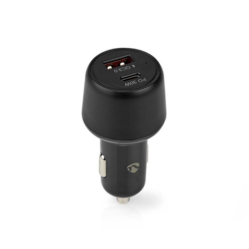 Nedis Auto-Ladegerät 48 W 2x 3.0 A - Anzahl der Ausgänge: 2, Port Type: USB-A / USB-C™, Automatische Spannungswahl von Nedis