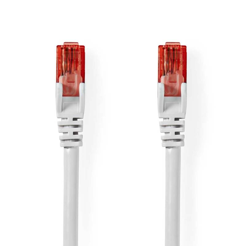 Nedis CAT6-Netzwerkkabel - RJ45 Stecker | 20.0 m | Weiss U/UTP | Rund | PVC | Label von Nedis