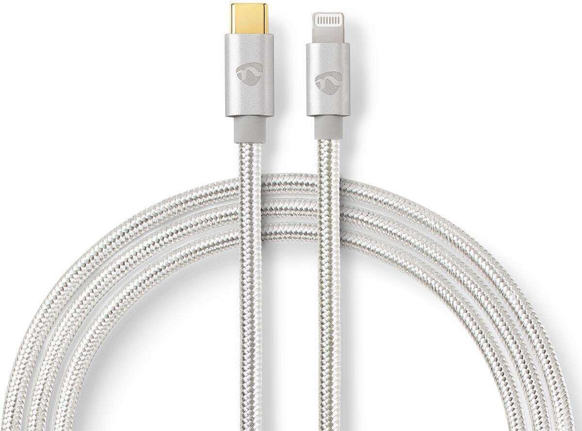 Nedis CCTB39650AL20. Kabellänge: 2 m, Anschluss 1: Lightning, Anschluss 2: USB C. Kabeldurchmesser: 3,4 mm. Menge pro Packung: 1 Stück(e), Verpackungsart: Karton mit Aufhänger (CCTB39650AL20) von Nedis