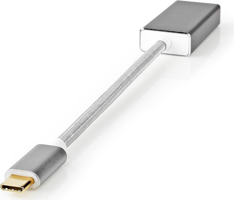 Nedis CCTB64550AL02 Videokabel-Adapter 0,2 m USB Typ-C Mini DisplayPort Silber (CCTB64550AL02) von Nedis