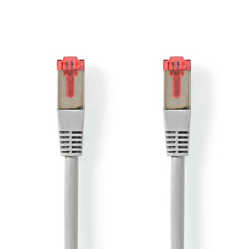 Nedis Cat 6 Kabel | RJ45 Stecker | RJ45 Stecker | S/FTP | 15.0 m | rund | PVC | Grau | Aufhänger von Nedis