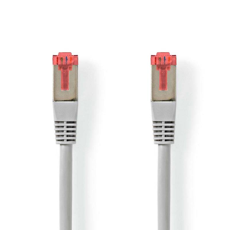 Nedis Cat 6 Kabel | RJ45 Stecker | RJ45 Stecker | S/FTP | 5.00 m | rund | PVC | Grau | Aufhänger von Nedis