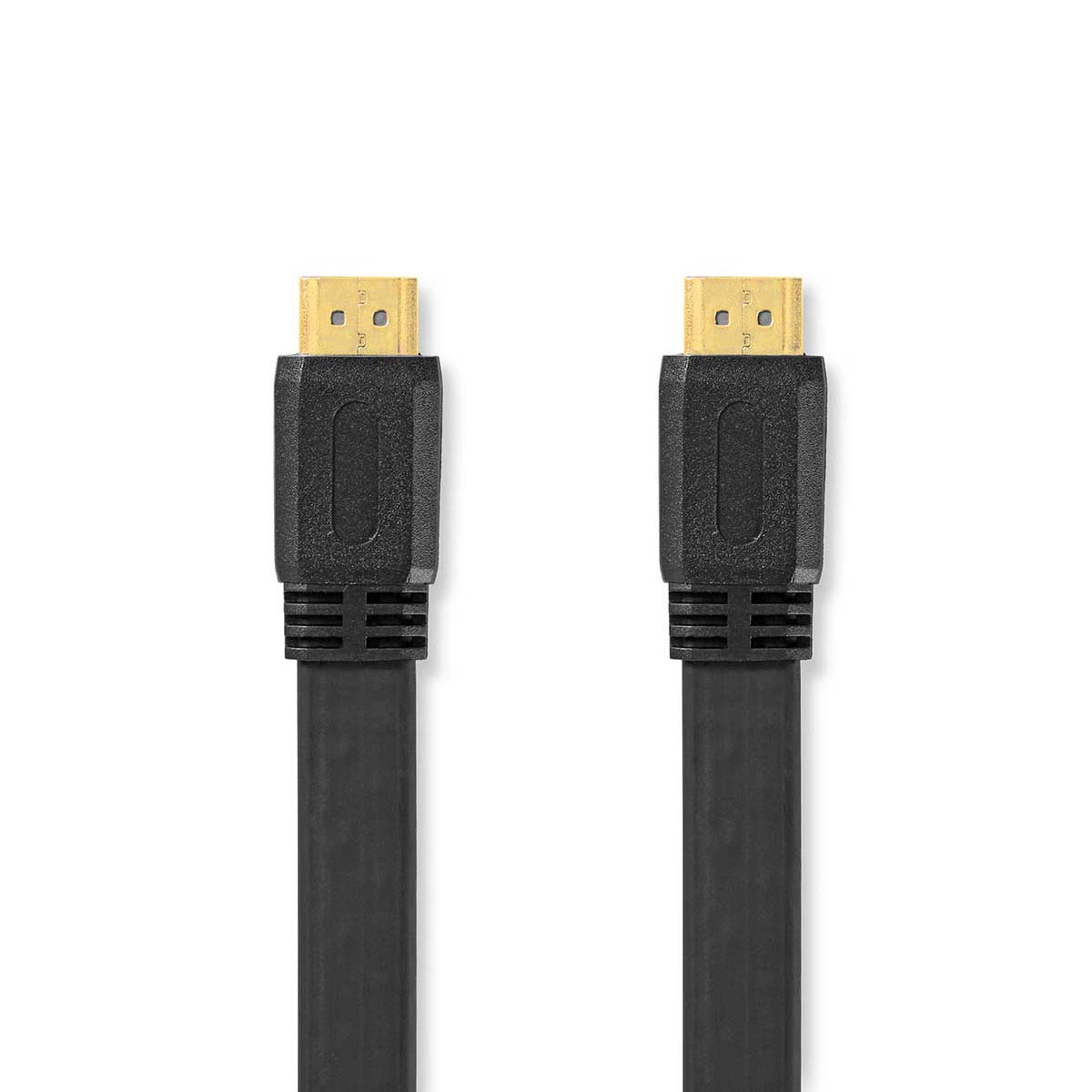 Nedis HDMI-Flachkabel mit Ethernet, vergoldet,10m [Schwarz] von Nedis