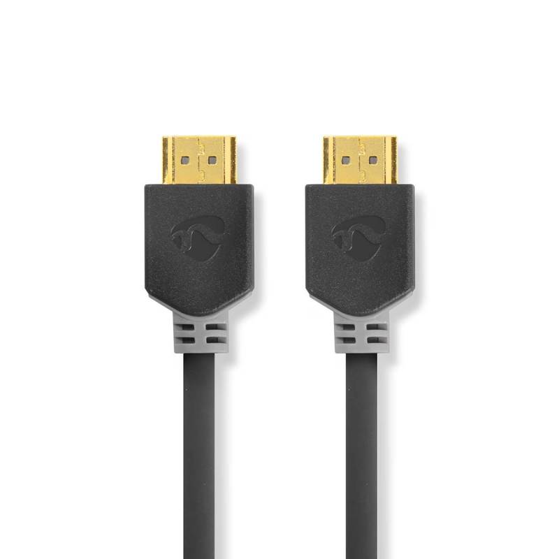 Nedis High Speed ??HDMI ™ Kabel mit Ethernet| HDMI™ Stecker | 4K@60Hz | ARC | 18 Gbps | 5.00 m | rund | PVC | Anthrazit | Verpackung mit Sichtfenster von Nedis