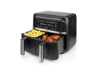 Nedis KAAFD350EBK, Heißluftfritteuse, 3,8 l, 40 °C, 200 °C, 60 min, Doppel von Nedis