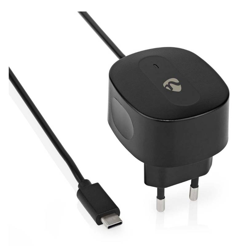 Nedis Netzladegerät 15 W Schnellladefunktion 1x 3.0 A - Anzahl der Ausgänge: 1, USB-C™ (Fixed) Kabel, Single Voltage Output von Nedis