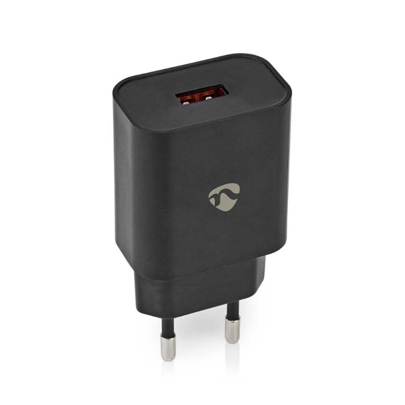Nedis Netzladegerät 18 W 1.5 2.0 3.0 A - Anzahl der Ausgänge: 1, USB-A, Kein Kabel im Lieferumfang enthalten, Automatische Spannungswahl von Nedis