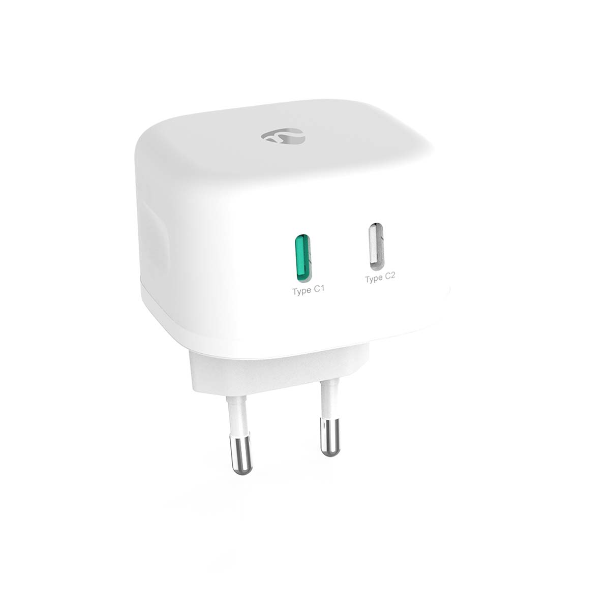 Nedis Netzladegerät | 45 W | GaN | Schnellladefunktion - 2.25 A / 3.0 A | Anzahl der Ausgänge: 2 | 2x USB-C™ | Automatische Spannungswahl von Nedis