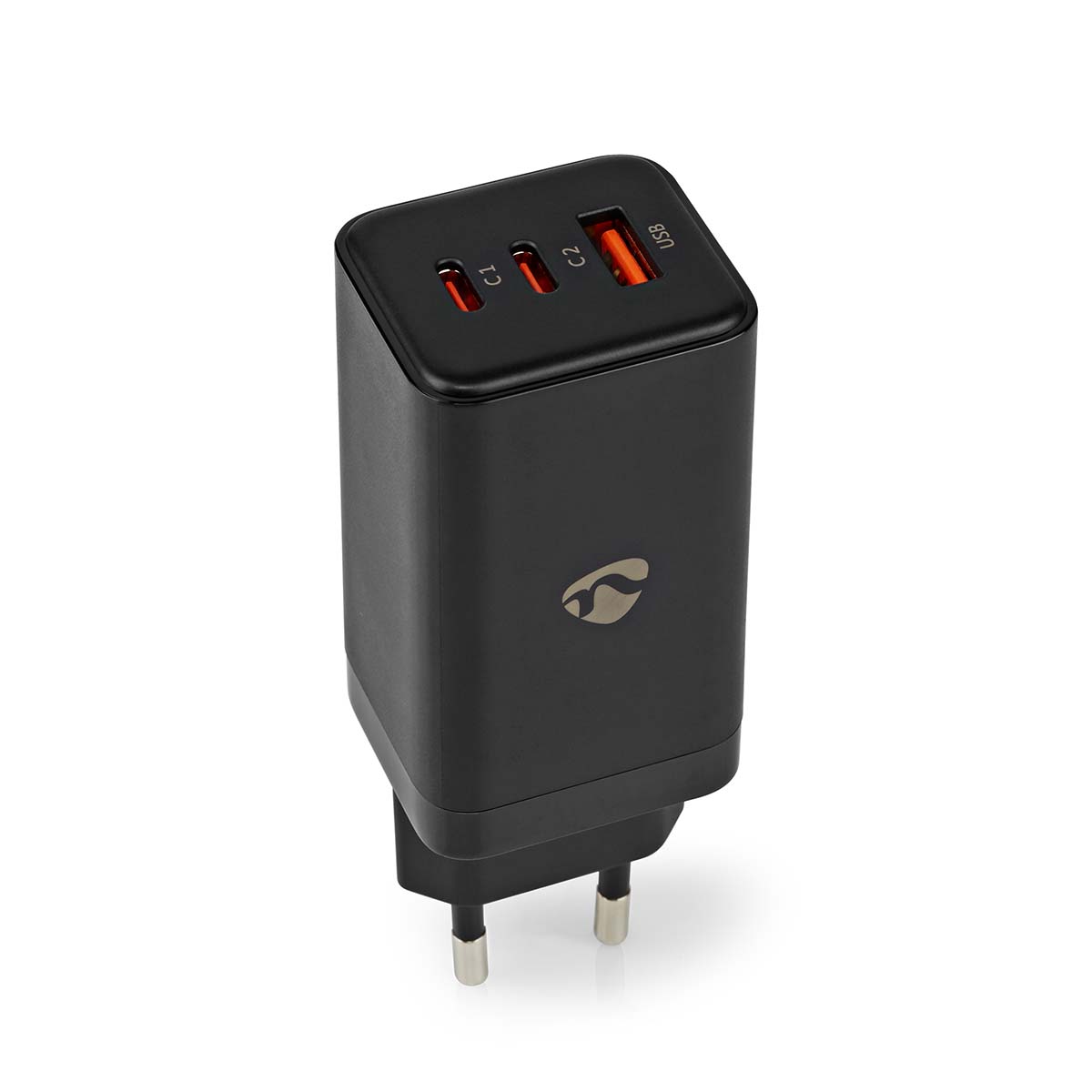 Nedis Netzladegerät 65 W GaN Schnellladefunktion 3.0 3 A A - Anzahl der Ausgänge: 3, USB-A, 2x USB-C™, Automatische Spannungswahl von Nedis