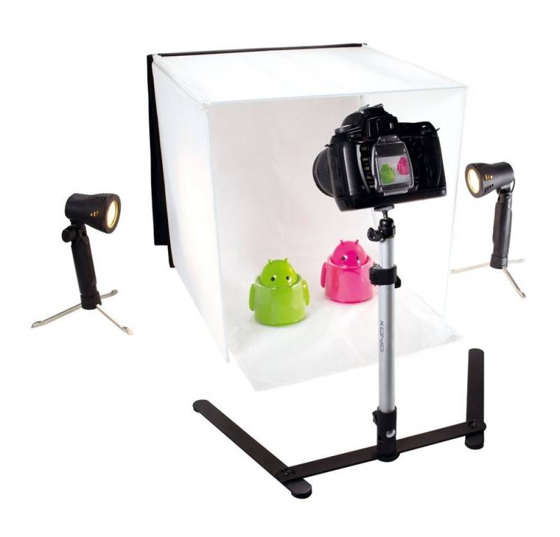 Nedis Professionelles Mini Fotostudio Ministudio 40x40cm Lichtstativ Stativ Ministativ von Nedis