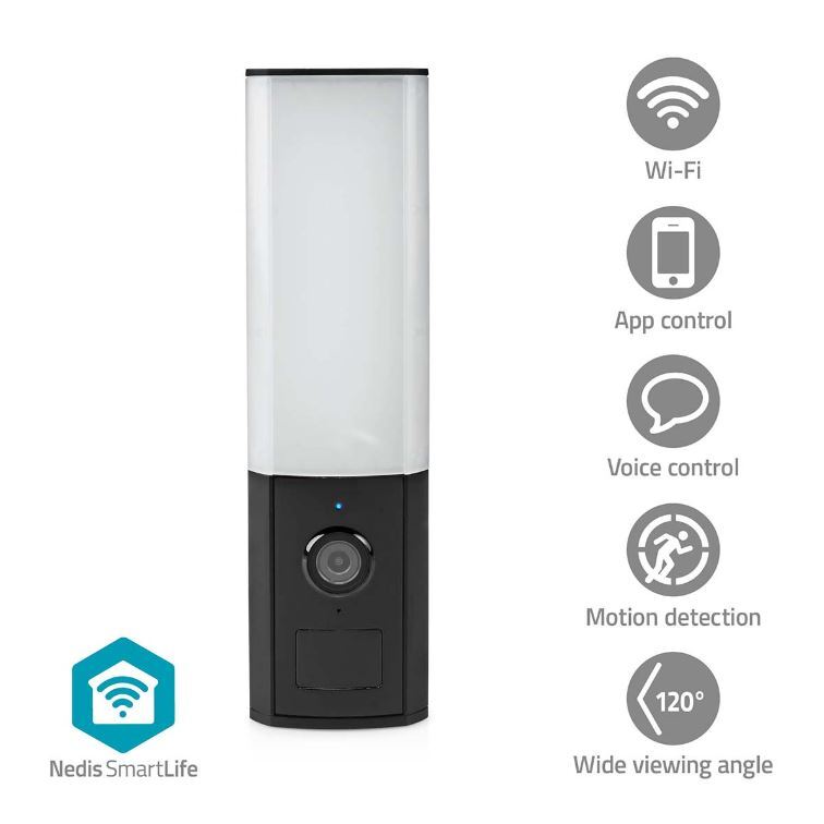 Nedis SmartLife Außenkamera Full HD Wi-Fi | Umgebungslicht | Full HD 1080p | IP65 | 100 - 240 V AC | mit Bewegungssensor | Nachtsicht | Schwarz von Nedis