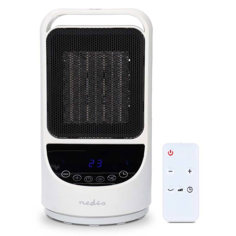 Nedis SmartLife Keramik-PTC-Heizlüfter Wi-Fi | 1500 W | 2 Wärmeeinstellungen | Oszillation | Anzeige | 10 - 49 °C | Android™ / IOS | Weiss von Nedis