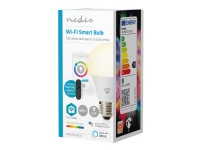 Nedis SmartLife - LED-Glühbirne - Form: Glühbirne - E27 - 9 W (entspricht 60 W) - Klasse F - RGB/warm- bis kaltweißes Licht - 2700-6500 K - weiß von Nedis