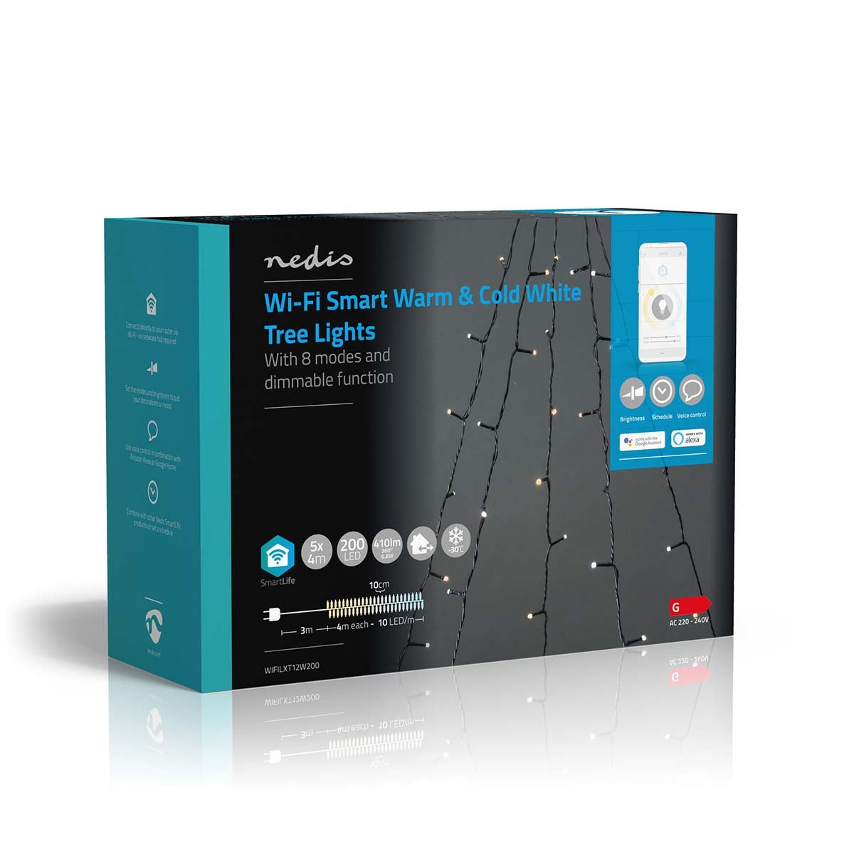 Nedis SmartLife iOS/Android 200 Warm/Cool LED Tree Lights, 5x4m Nedis SmartLife iOS/Android 200 Warm/Cool LED Tree Lights, 5x4m von Nedis