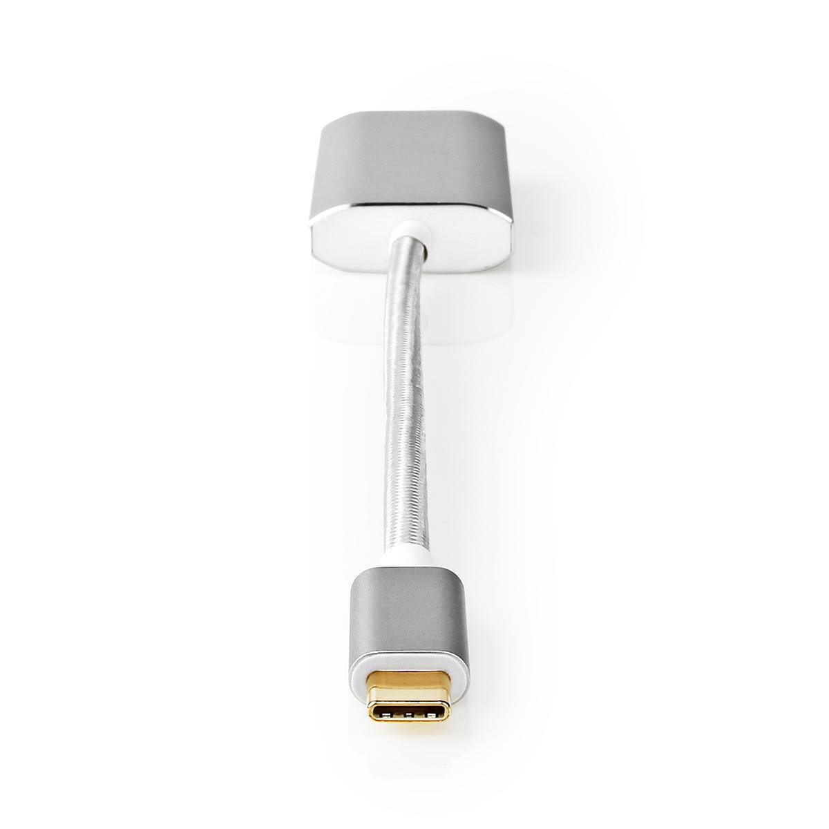 Nedis USB-Adapter | USB 3.2 Gen 1 | USB-C™ Stecker | DisplayPort Buchse | Power delivery | 0.20 m | rund | Vergoldet | Geflochten / Nylon | Silber | V von Nedis