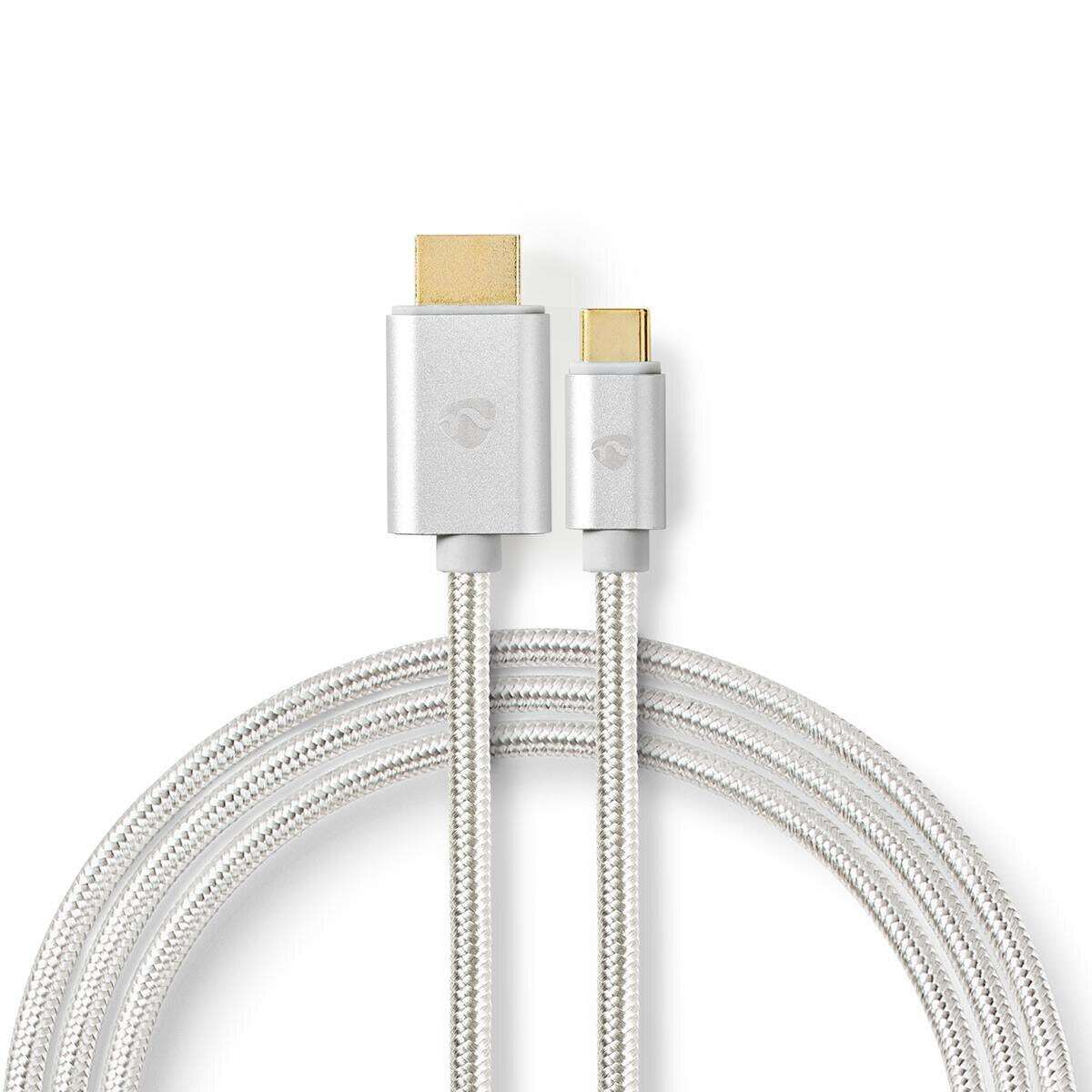 Nedis USB-Adapter | USB 3.2 Gen 1 | USB-C™ Stecker | HDMI™ | 18 Gbps | 2.00 m | rund | Vergoldet | Geflochten / Nylon | Aluminium | Verpackung mit Sic von Nedis