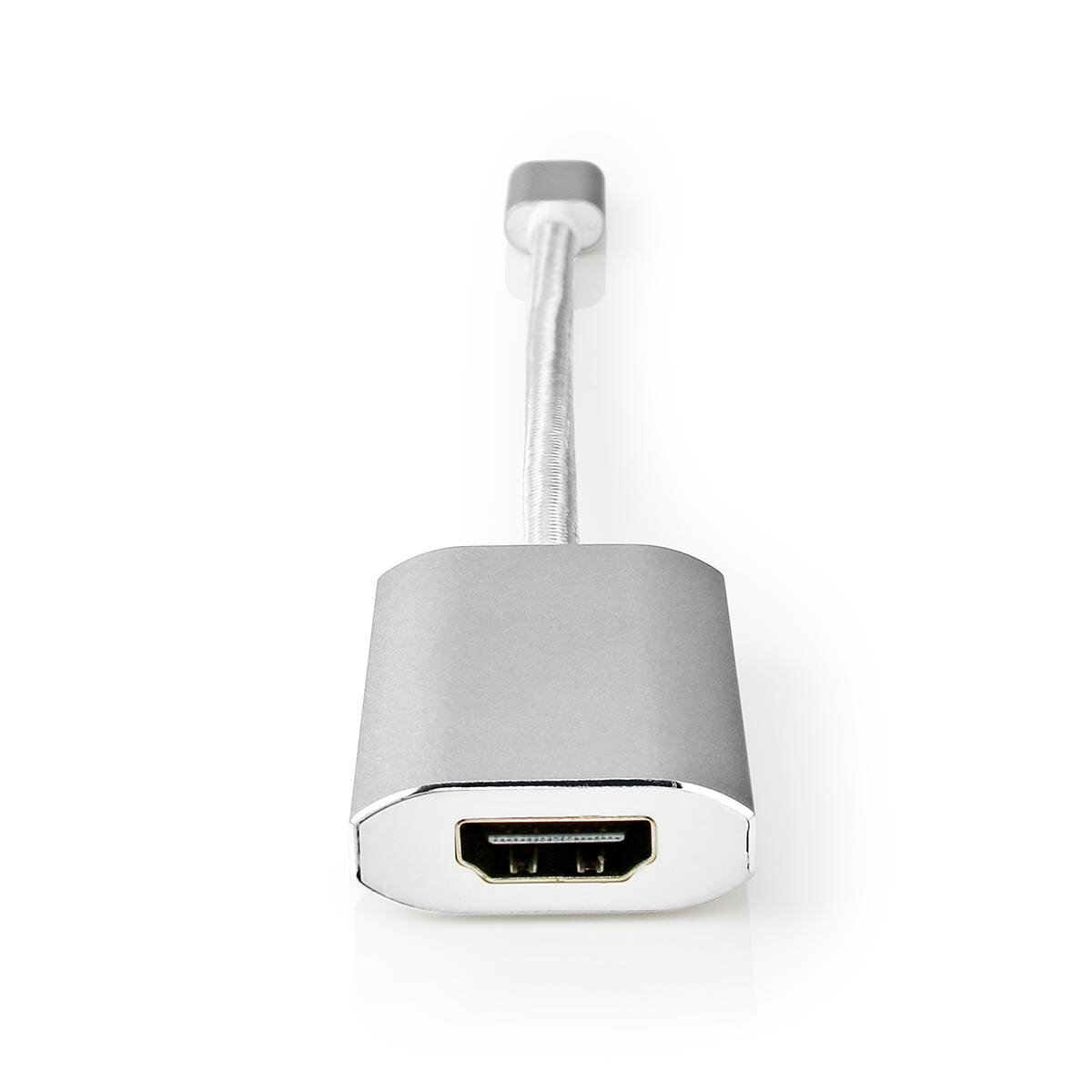 Nedis USB-Adapter | USB 3.2 Gen 1 | USB-C™ Stecker | HDMI™ | Power delivery | 0.20 m | rund | Vergoldet | Geflochten / Nylon | Silber | Verpackung mit von Nedis
