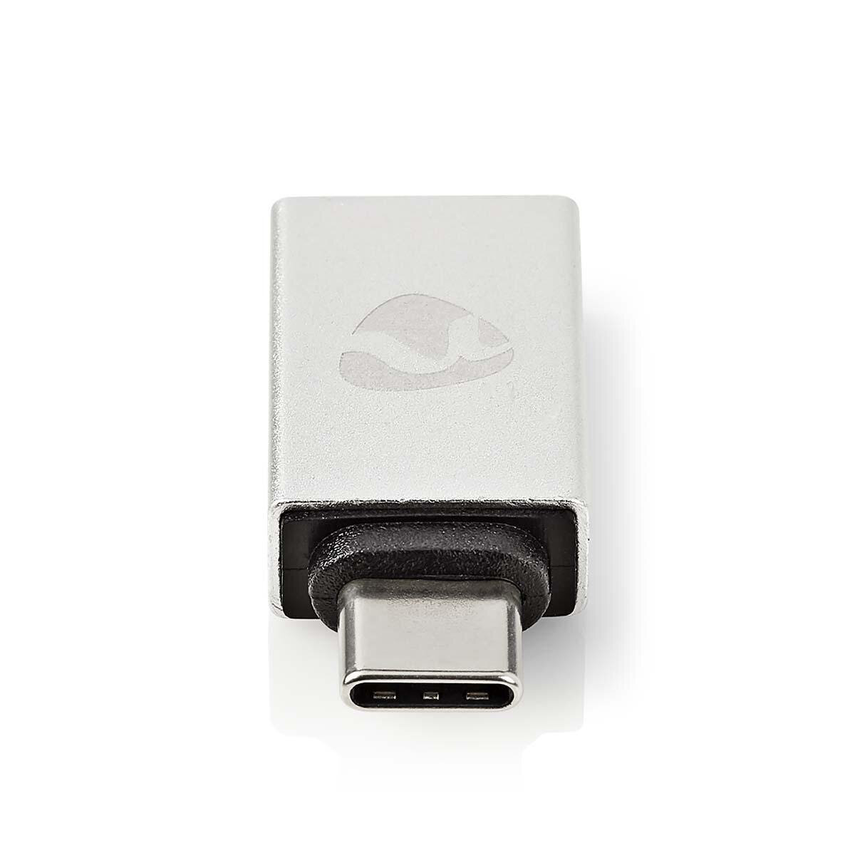 Nedis USB-Adapter | USB 3.2 Gen 1 | USB-C™ Stecker | USB-A Buchse | 5 Gbps | Vernickelt | Silber | Verpackung mit Sichtfenster von Nedis