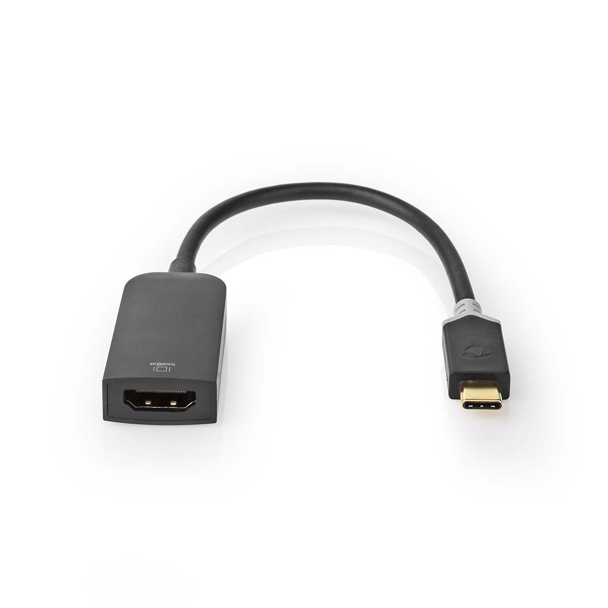 Nedis USB-Adapter USB 3.2 Gen1 - USB-C™ Stecker, 4K@60H , HDMI Buchse, 0.20 m, rund, vergoldet, PVC, Anthrazit von Nedis