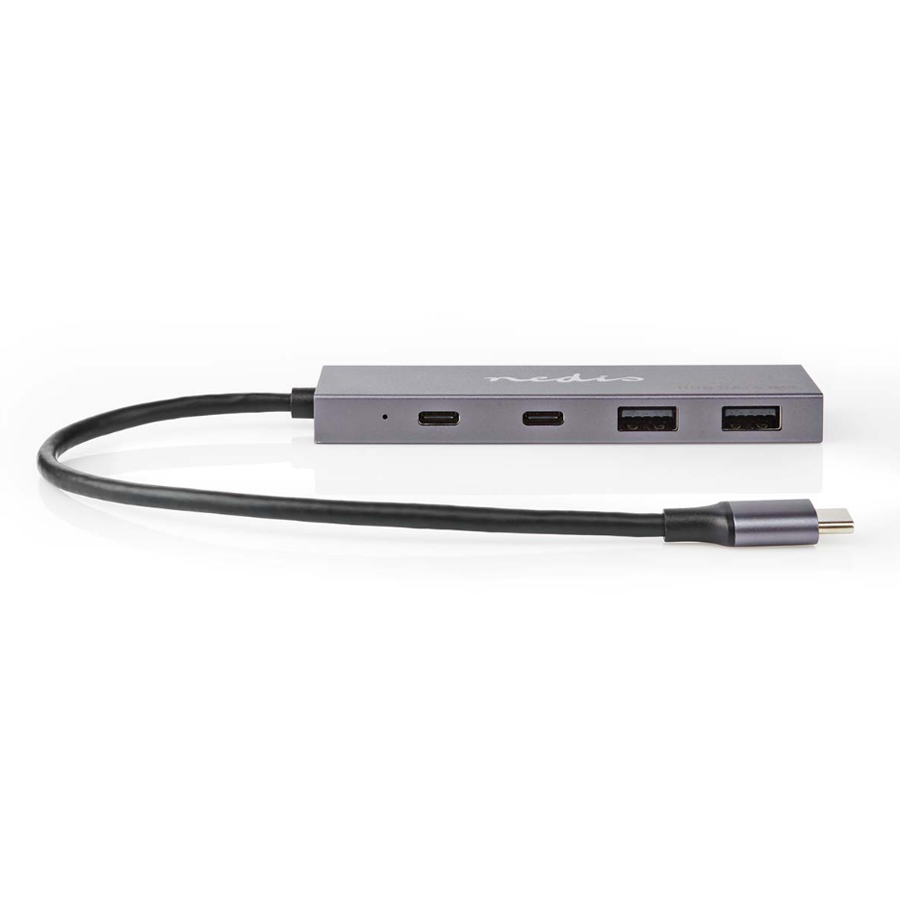 Nedis USB-Hub 1x USB-C™ 3.2 Gen2 - 2x USB-A 3.2 Gen2 , 2x USB-C™ 3.2 Gen2, 4-Port port(s), USB 3.2 Gen2, Stromversorgung über USB,10 Gbps von Nedis