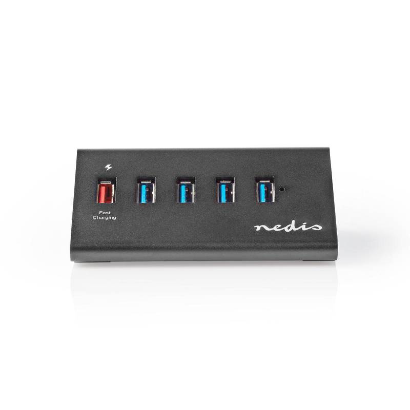 Nedis USB-Hub 5-Port port(s) QC3.0 USB 3.2 Gen1 - Netzstromversorgung / Stromversorgung über USB, 5 Gbps, 5x USB von Nedis