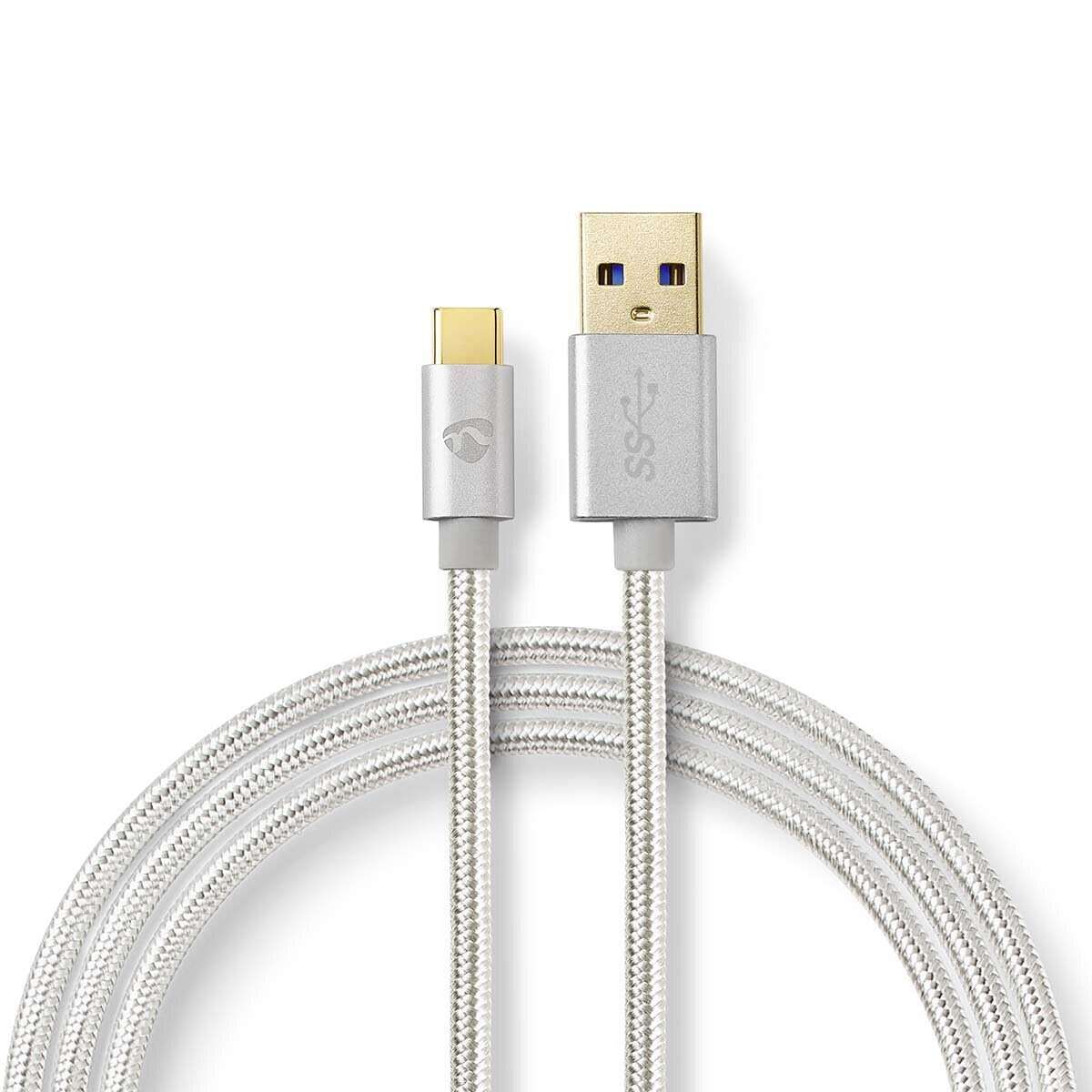 Nedis USB-Kabel | USB 3.2 Gen 1 | USB-A Stecker | USB-C™ Stecker | 5 Gbps | Vergoldet | 2.00 m | rund | Geflochten / Nylon | Aluminium | Verpackung mi von Nedis