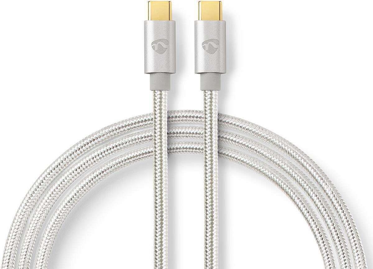 Nedis USB-Kabel - USB 3.2 Gen 2 - USB-C Stecker - USB-C - 4K@60Hz - 10 Gbps - Vergoldet - 1.00 m - rund - Geflochten / Nylon - Aluminium - Verpackun (CCTB64750AL10) von Nedis