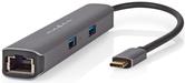 Nedis USB Multi-Port-Adapter USB 3.2 Gen1 6-in-1 - USB-C Stecker, HDMI Ausgang, RJ45 Buchse, 2x USB-A Buchse, 2x USB-C, 5 Gbps, grau (CCBW64230AT02) von Nedis