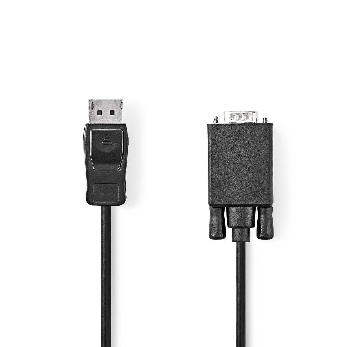 Nedis VGA-Kabel, DisplayPort Stecker | VGA Stecker | Vernickelt | Maximale Auflösung: 1080p | 2.00 m | Rund | PVC | Schwarz | Label von Nedis